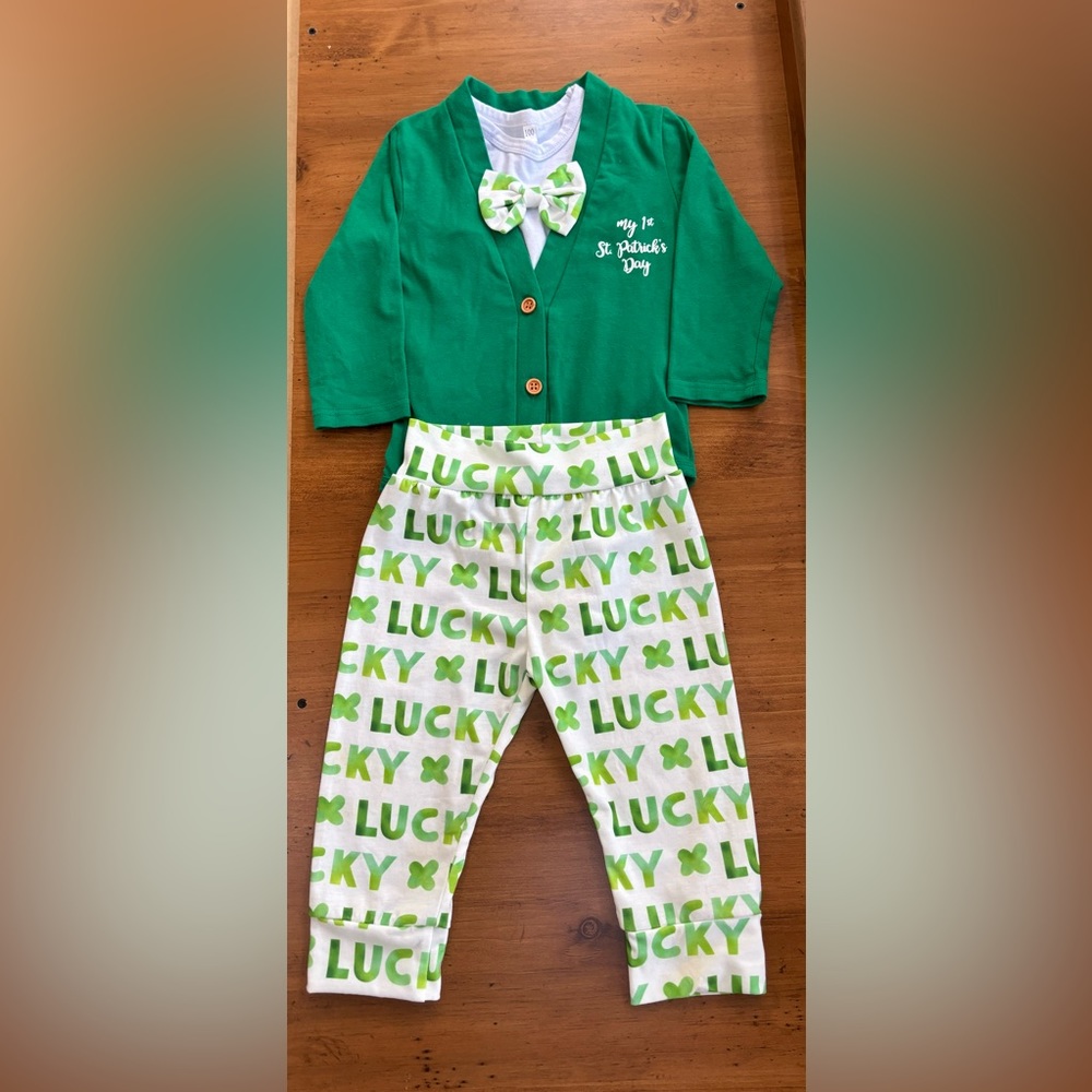 Baby’s 1st St. Patrick’s Day Leprechaun Outfit